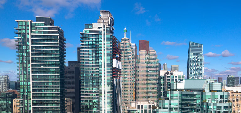 New Toronto Residential condominiums in a trendy district near the lake shore facing Ontario lake