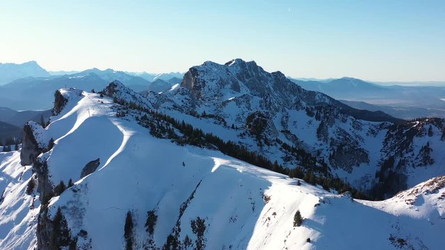4k Flying above snow mountains / alps and mountain / drone / Intro shot / cinematic shot