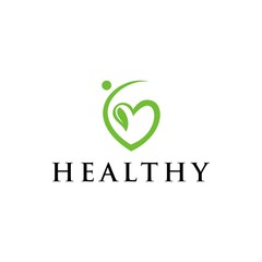 creative healthcare concept with leaf logo design