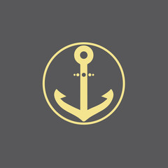 Anchor icon Logo Template vector illustration