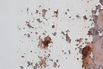 Steel wall that has been used for a long time until rusting