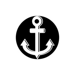 Anchor icon Logo Template vector illustration