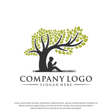 education.tree logo.modern design.vector illustration concept