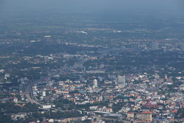 aerial view of the  Chiang Mai city , Thailand