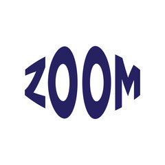 zoom letter logo design vector perspective zoom typography graphic symbol