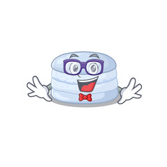 A cartoon concept of Geek blueberry macaron design