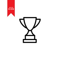 Trophy icon vector. Simple design on trendy icon.