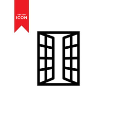 Windows icon vector. Simple design on trendy icon.