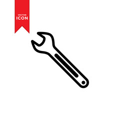 Wrench icon vector. Service icon design. Simple design on trendy icon.