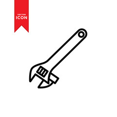 Wrench icon vector. Service icon design. Simple design on trendy icon.