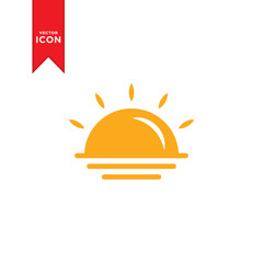 Sunset icon vector. Sun logo illustration. Simple design on trendy icon.
