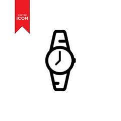 Wristwatch icon vector. Watch icon. Modern design on trendy icon.