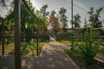Pequeño Puente que atraviesa laguna, saens peña, chaco, argentina