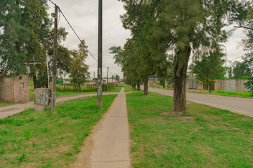 Bulebar lleno de Arboles de Machagai - Chaco - Argentina