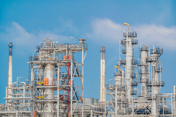 Industrial zone,The equipment of oil refining,Close-up of industrial pipelines of an oil-refinery plant,Detail of oil pipeline with valves in large oil refinery.