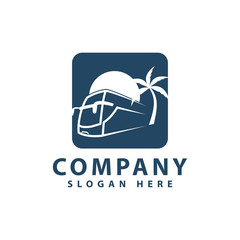 Bus transportation template vector illustration design