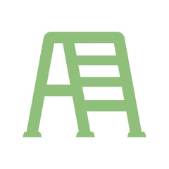 ladder icon, silhouette style