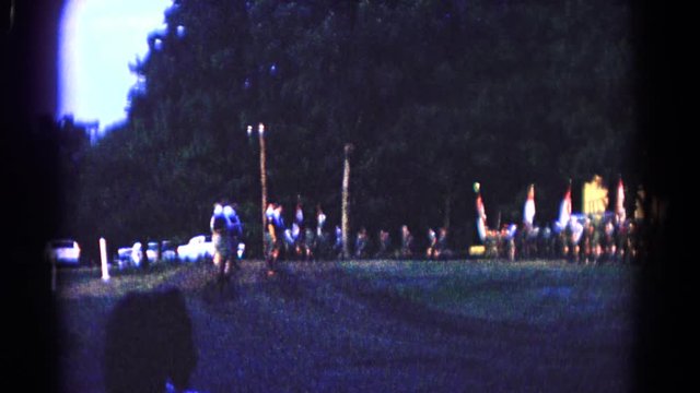 MEDFORD NEW JERSEY-ford: Athletes Marching With Flags In A Ceremonial Event During The Sunset