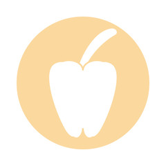 red pepper icon, block style