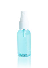 alcohol sanitizer clean anti bacteria virus spray bottle on white background clipping path