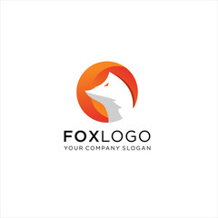 Fox Logo design vector template. Creative Wild Animal Logotype concept icon, creative fox Animal Modern Simple Design Concept logo 
