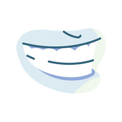 human mouth, body part on white background