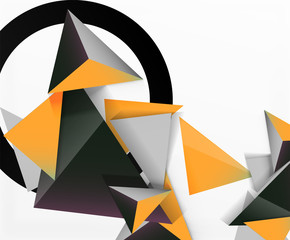 Abstract background, mosaic 3d triangles composition, low poly style design. Vector Illustration For Wallpaper, Banner, Background, Card, Book Illustration, landing page