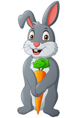 Cute rabbit cartoon. Vector illustration