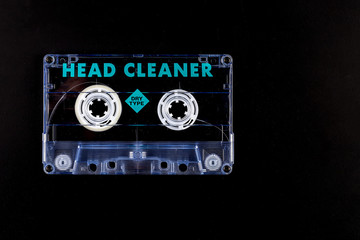 cassette for cleaning magnetic audio heads.