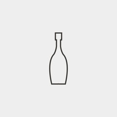 champagne bottle icon vector illustration and symbol for website and graphic design