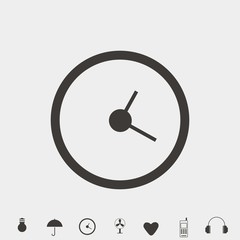 clock icon vector illustration and symbol for website and graphic design