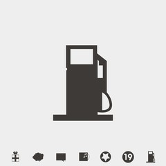 gas station icon vector illustration and symbol for website and graphic design