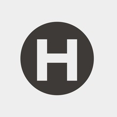 helipad icon vector illustration and symbol for website and graphic design