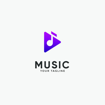 music logo design Note web logotype. Abstract icon vector Sound recording studio, night party, disco, vocal course, composer, singer symbol
