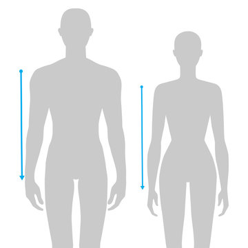 Women and men measurements fashion.