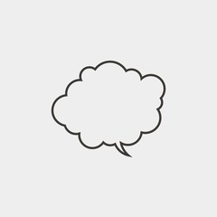 thinking bubble icon vector illustration and symbol for website and graphic design