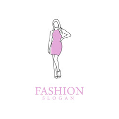 Fashion logo template vector illustration design