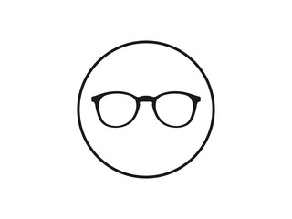 Obraz na płótnie Canvas Eyeglasses, glasses icon. Vector illustration, flat design.