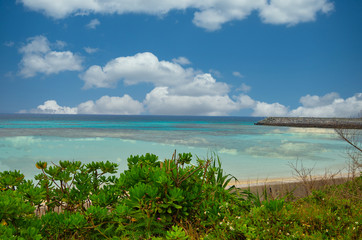 Fototapeta na wymiar Nishihama Beach in Hateruma Island, Okinawa