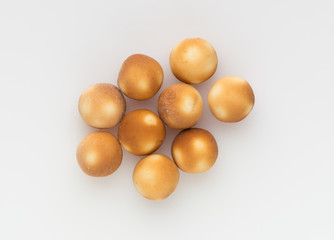 Smoked salted dry kurt with pepper. National sour milk product of Central Asia