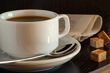 Coffee and newspaper