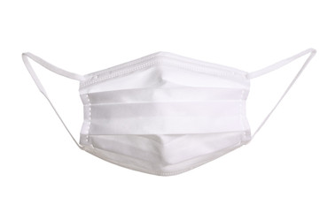 White Protective face mask isolated on white