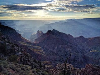 The Sunsets on the Grand Canyon