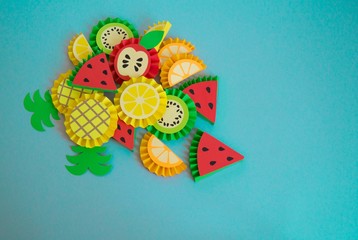 Fruit made of paper.