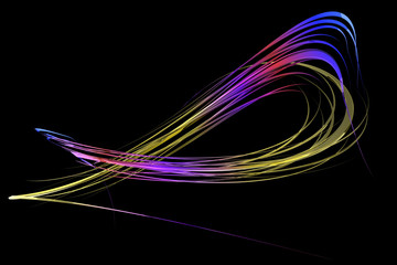 Abstract background of colorful curve. 3D rendering.