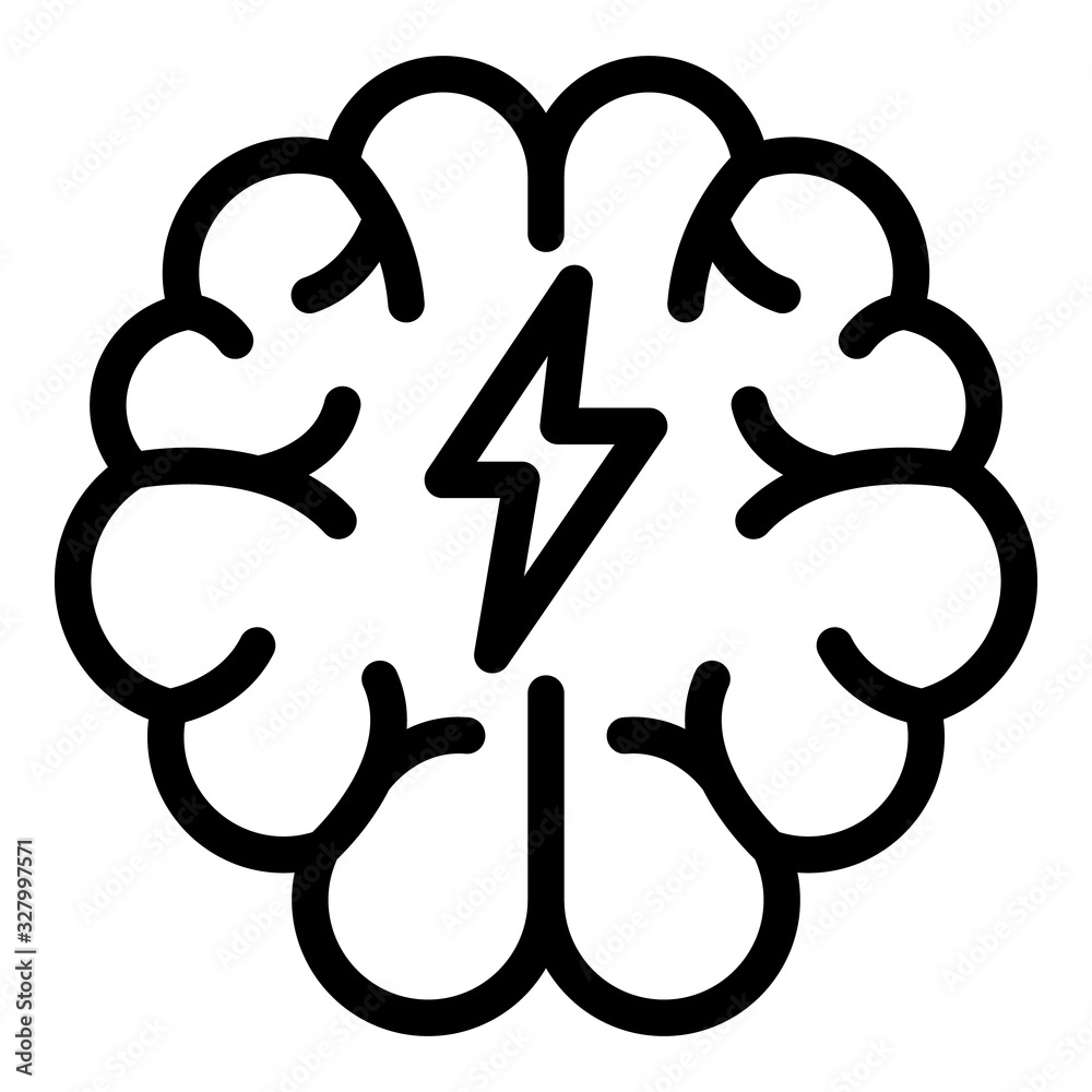 Poster brainstorming icon. outline brainstorming vector icon for web design isolated on white background