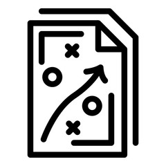 Tactical scheme icon. Outline tactical scheme vector icon for web design isolated on white background