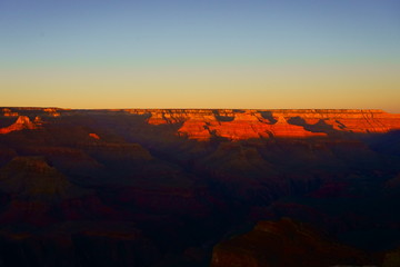 Fototapeta na wymiar グランドキャニオンの夕日 / Sunset in Grand Canyon