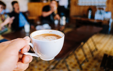 woman with cup of coffee