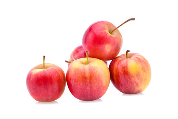 Red apple isolated on white background.